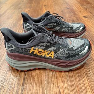 Hoka Gray and Brown Running Shoes